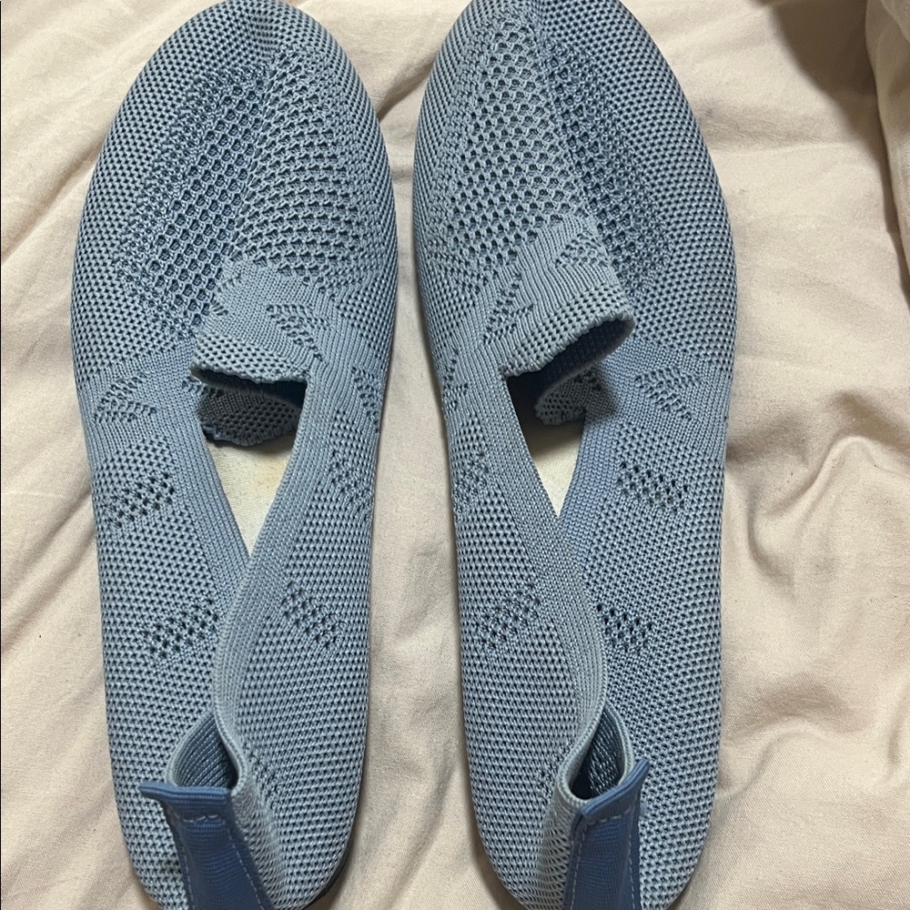 Women's Blue Knit Sandals